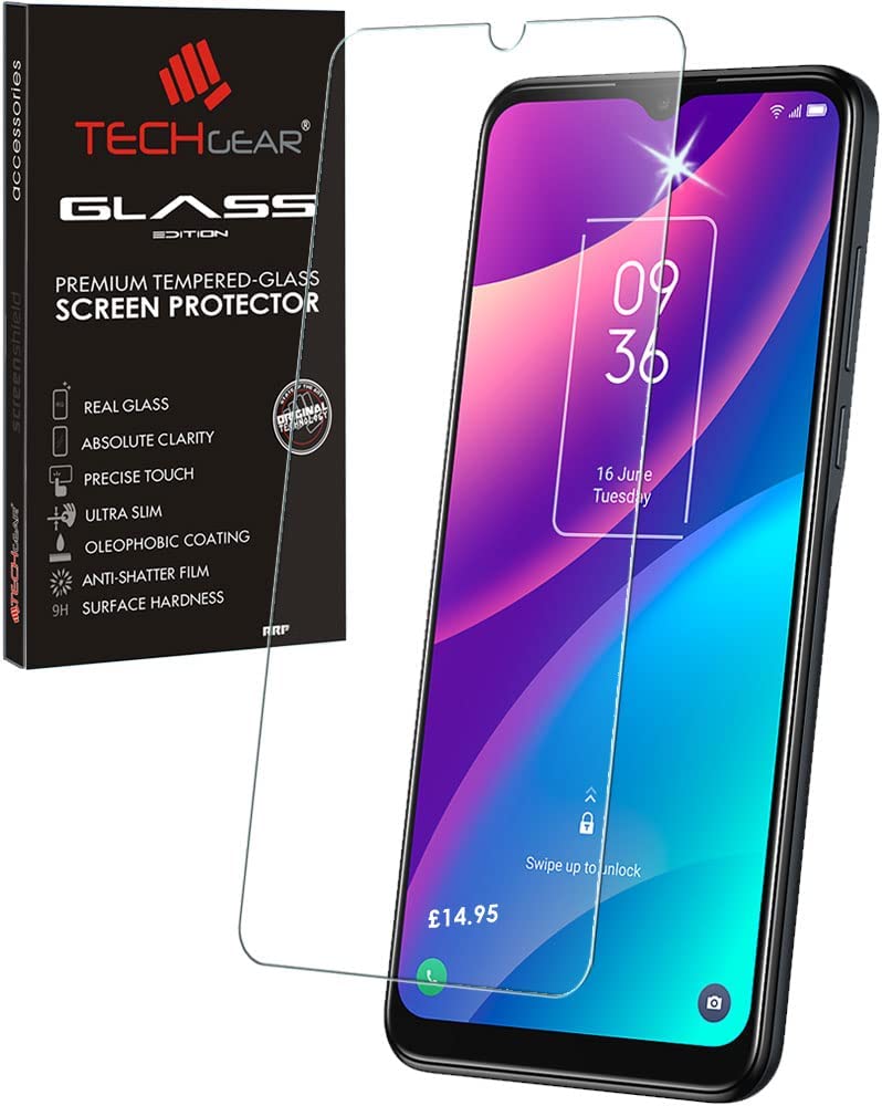 TECHGEAR GLASS Edition Compatible for TCL 306, TCL 305, TCL 30 SE & TCL 20 R 5G Tempered Glass Screen Protector Cover [9H Hardness] [No-Bubble]