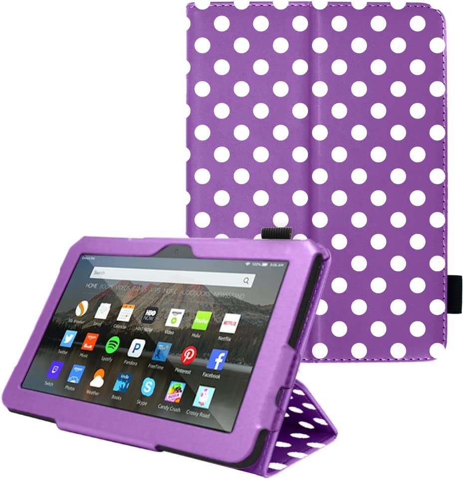 [Folio Case] Smart Cover Stand with Auto Sleep/Wake & Hand Strap For New Amazon Fire 7" (12th Generation / 2022)