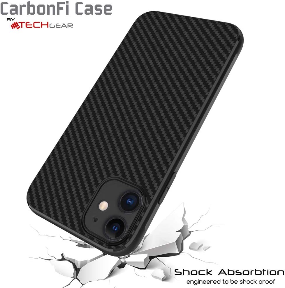 [CarbonFi Case] Flexible Shockproof  Slim Fit Case Cover with Carbon Fibre Detailing for iPhone 11