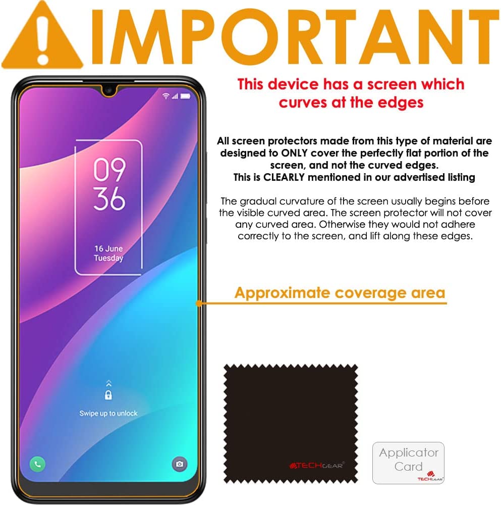[5 Pack] TECHGEAR Screen Protectors Compatible for TCL 306& TCL 30 SE, CLEAR LCD Screen Protectors Cover Guards