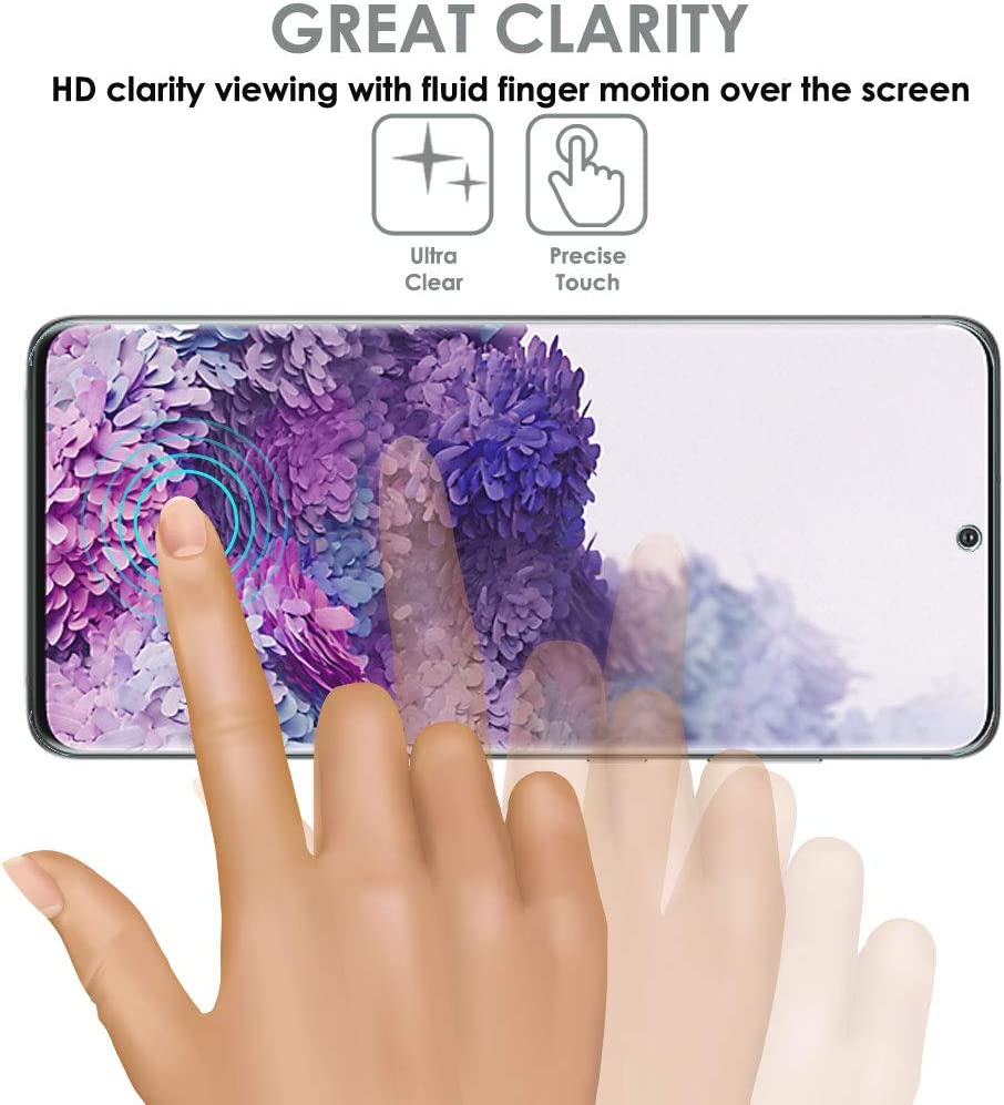 TECHGEAR Screen Protector fits Samsung Galaxy S20 [Screen Angel Edition][Case Friendly] [Bubble Free] [FULL Screen Coverage] TPU Film