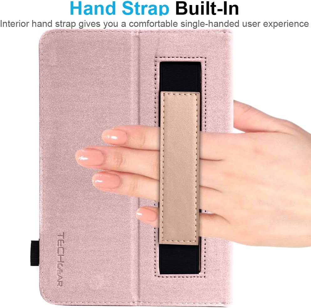 [Folio Case] Smart Cover Stand with Auto Sleep/Wake & Hand Strap For New Amazon Fire 7" (12th Generation / 2022)
