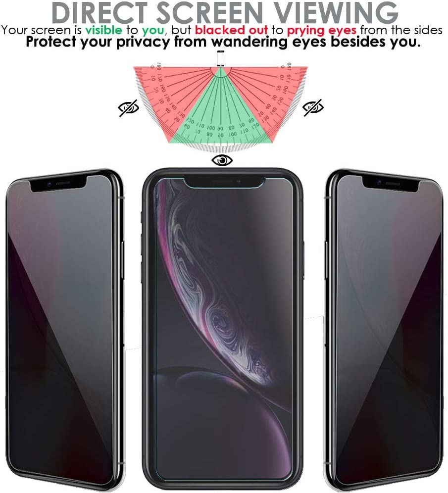 iPhone 11 Pro Max / iPhone XS Max Anti Spy, Privacy Tempered Glass Screen Protectors