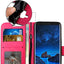 [Wallet Case] Protective Cover with Cash & Card Holder, Stand and Wrist Strap For Samsung Galaxy S9 Plus