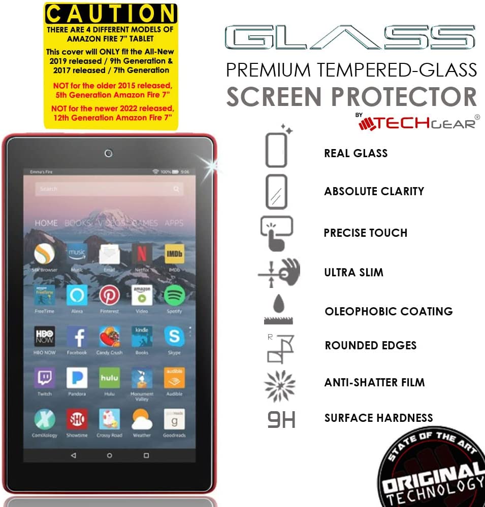 Amazon Fire 7" Tablet (2019 / 9th Generation) Tempered Glass Screen Protector