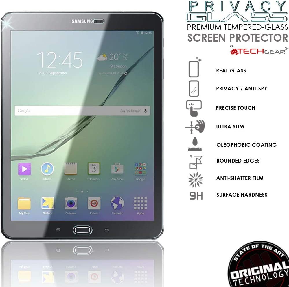 TECHGEAR Anti Spy Screen Protector Compatible for Samsung Galaxy Tab S3 9.7" (SM-T820 Series) - PRIVACY GLASS Edition Screen Protector
