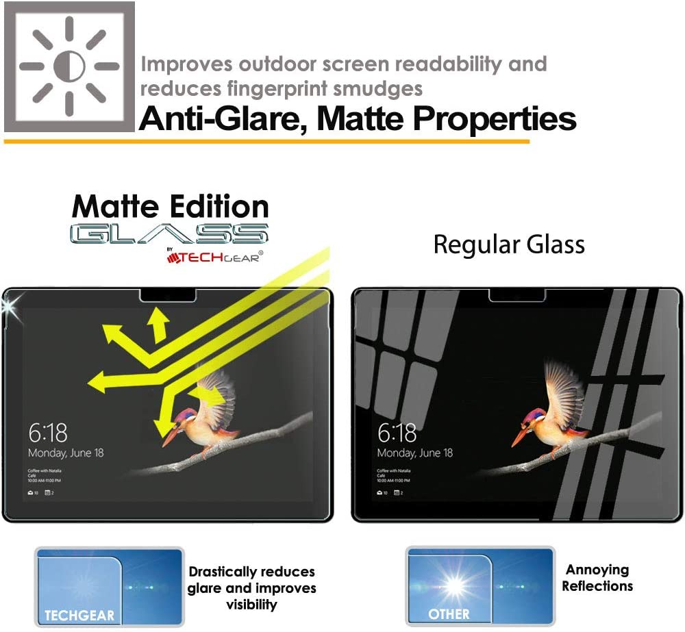 Microsoft Surface Pro 2017, Surface Pro 6 / 5 / 4 - Anti-Glare, MATTE Tempered Glass Screen Protector