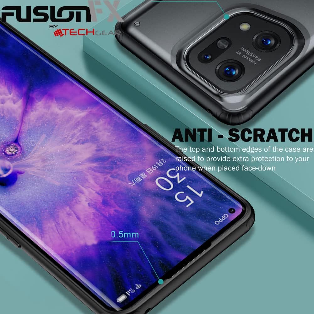[Fusion FX Case] Slim & Light Tough Fused Gel Bumper & Hard Back Matte Case for Oppo Find X5