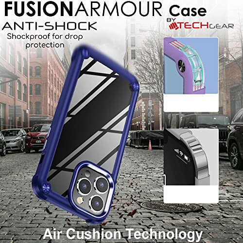 [Fusion Armour Case] Premium Hybrid Tough Heavy Duty, Rugged, Clear Back Bumper Case for Apple iPhone 14 Pro Max 6.7"