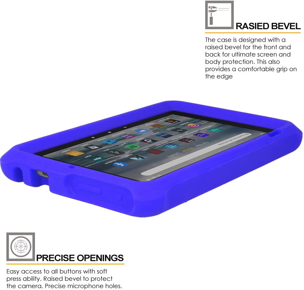 [Bumper Case] Shockproof Soft Easy Grip Case for Amazon Fire 7" (2022 / 12th Generation)