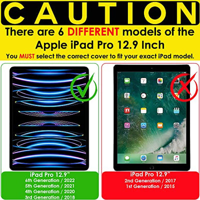[Smart Case] Slim Stand Cover with Auto Sleep/Wake for Apple iPad Pro 12.9" (6th / 5th / 3rd / 2nd Generation)