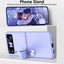 Samsung Galaxy Z Flip 4 / Flip 3 Case, Z Flip 4/3 Leather Case with Leather Finger Holder, Hard PC Shockproof Protective Bumper Case