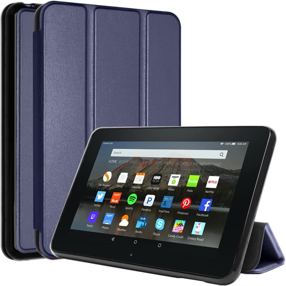 [Smart Case] Slim Stand Cover with Auto Sleep/Wake for Amazon Fire 7 (2022 / 12th Generation)