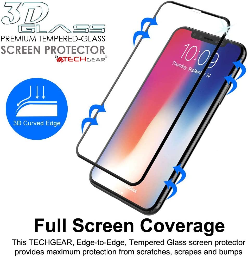 iPhone 11 Pro Max / iPhone XS Max Full Coverage 3D Tempered Glass Screen Protectors