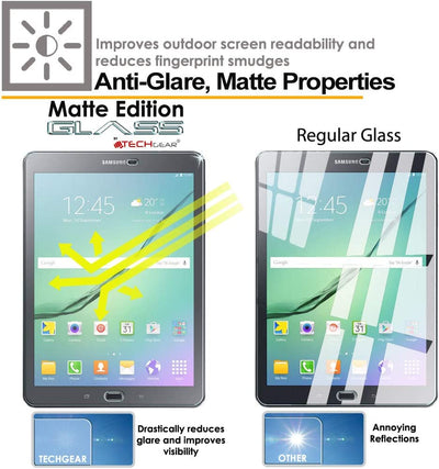 TECHGEAR Anti-Glare Screen Protector Compatible with Samsung Galaxy Tab S3 9.7"(SM-T820 Series) - MATTE GLASS Edition Genuine Tempered Glass