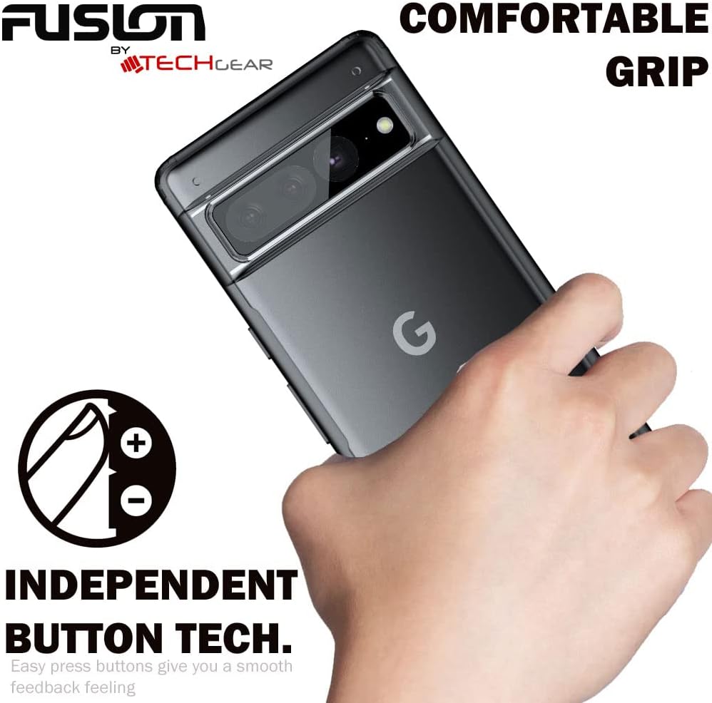 [Fusion FX Case] Slim & Light Tough Fused Gel Bumper & Hard Back Matte Case for Google Pixel 7 Pro 5G