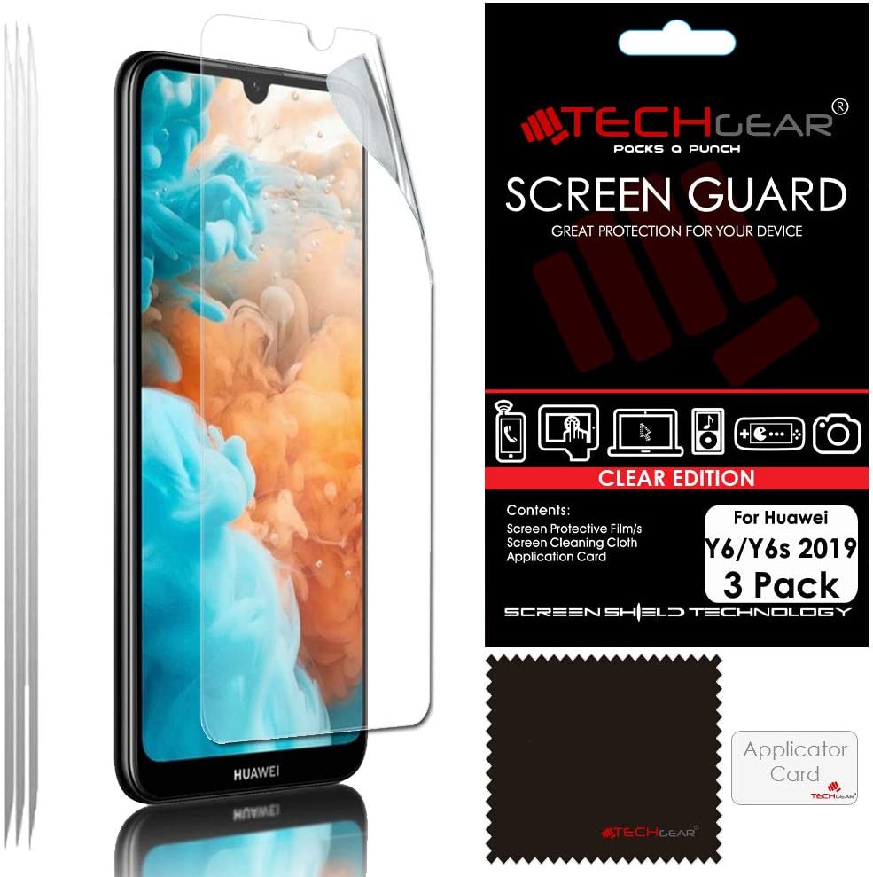 [3 Pack] TECHGEAR Screen Protectors for Huawei Y6s / Y6 2019, Honor 8A ...