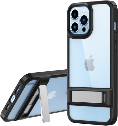 [Fusion Armour Kickstand] Tough Rugged Protective Kickstand Clear Case for Apple iPhone 14 Pro