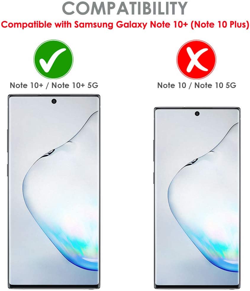 TECHGEAR [Pack of 3] Screen Protectors fit Samsung Galaxy Note 10 Plus [ghostSHIELD Edition] TPU film Screen Protector [FULL Screen Coverage]
