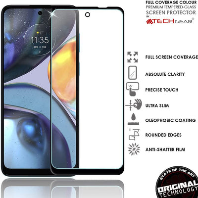 Motorola Moto G22 Full Coverage 3D Tempered Glass Screen Protectors