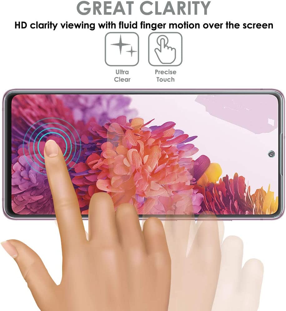 TECHGEAR Screen Protector fits Samsung Galaxy S20 FE [Screen Angel Edition][Case Friendly] [Bubble Free] [FULL Screen Coverage] TPU Film