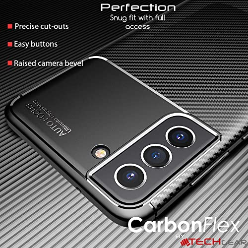 [CarbonFlex Case] Premium Shockproof Soft Slim Cover with Carbon Fibre Effect For Samsung  Galaxy S21 FE