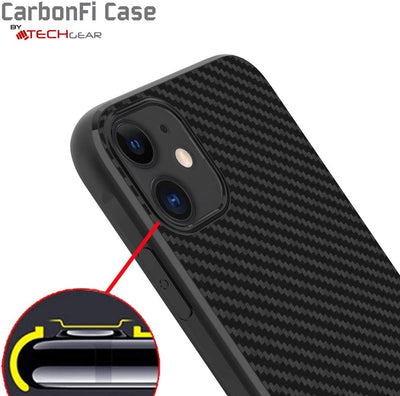 [CarbonFi Case] Flexible Shockproof  Slim Fit Case Cover with Carbon Fibre Detailing for iPhone 11