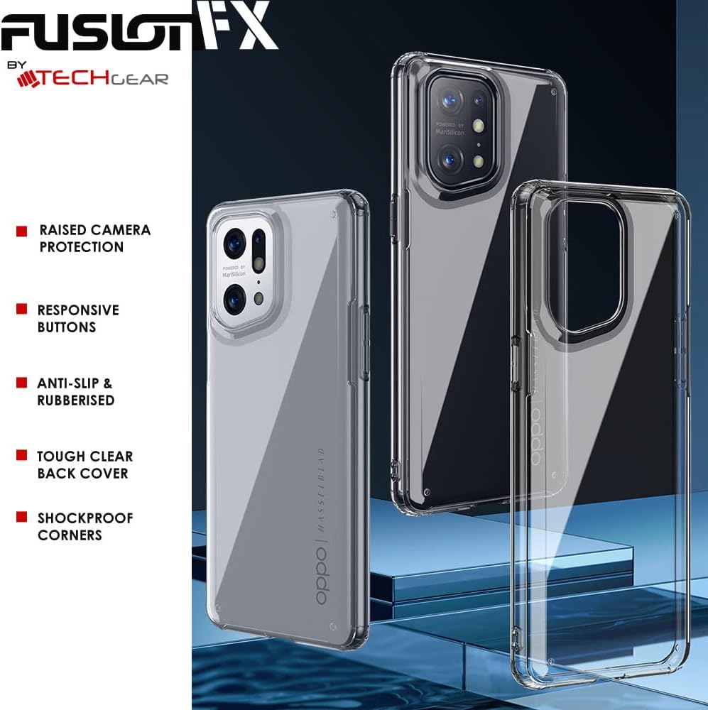 [Fusion FX Case] Slim & Light Tough Fused Gel Bumper & Hard Back Matte Case for Oppo Find X5