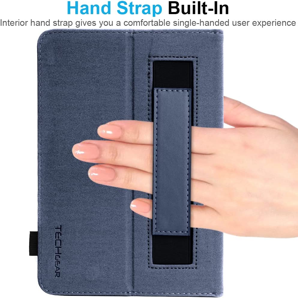 [Folio Case] Smart Cover Stand with Auto Sleep/Wake & Hand Strap For New Amazon Fire 7" (12th Generation / 2022)