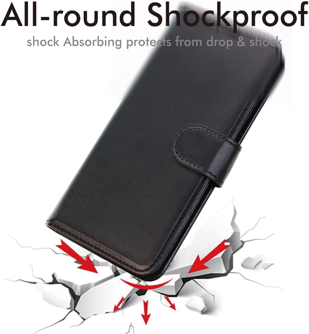 [Wallet Case] Protective Cover with Cash & Card Holder, Stand and Wrist Strap For Samsung A14 5G