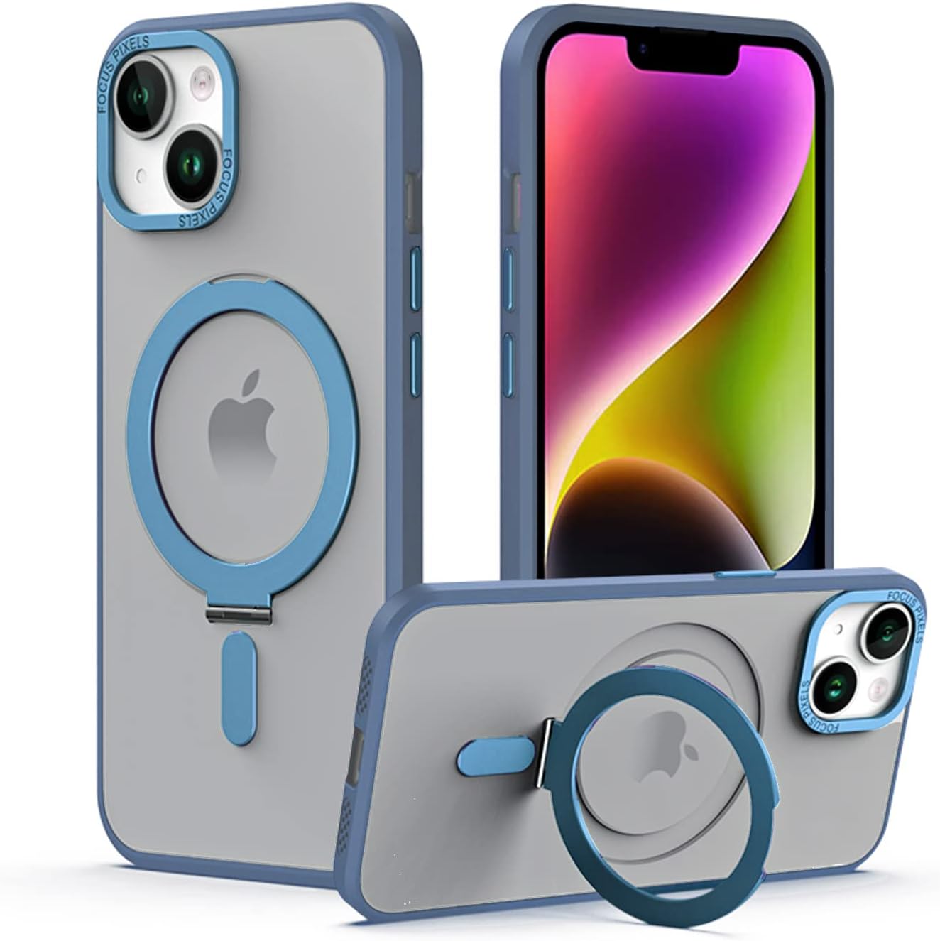 [Fusion Armour Ring] Premium Tough Protective Magnetic Ring Kickstand Case, MagSafe Case for iPhone 14 Pro 6.1"