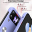 Samsung Galaxy Z Flip 4 / Flip 3 Case, Z Flip 4/3 Leather Case with Leather Finger Holder, Hard PC Shockproof Protective Bumper Case