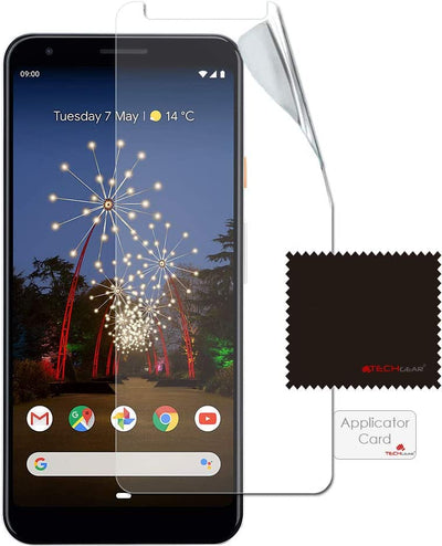 [3 Pack] TECHGEAR Screen Protectors Compatible with Google Pixel 3a XL, CLEAR LCD Screen Protectors Cover Guards