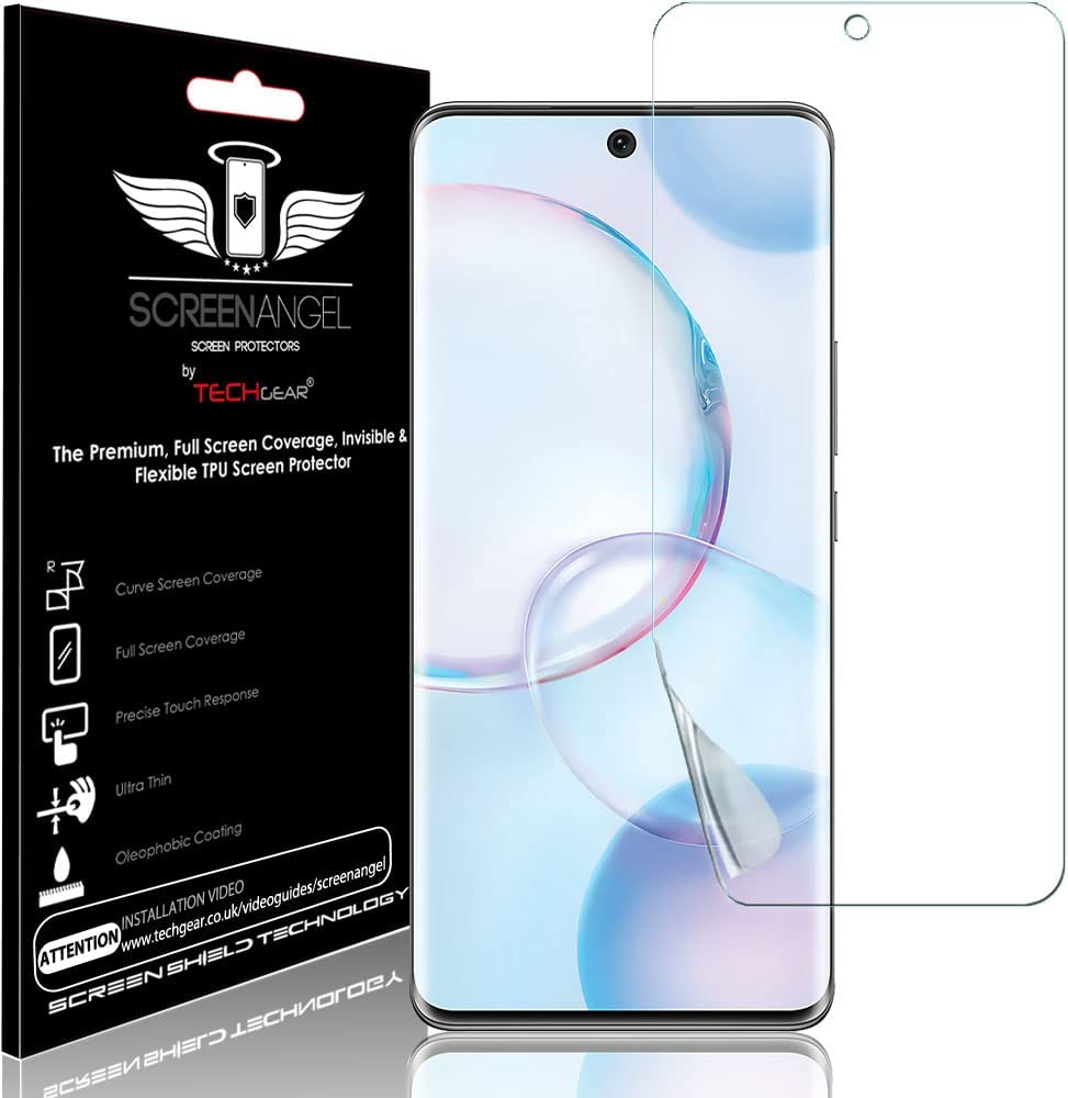 TECHGEAR [2 Pack] Screen Protector fits Honor 50 5G [Screen Angel Edition] [Bubble Free] [FULL Screen Coverage] HD Clear Flexible TPU Film