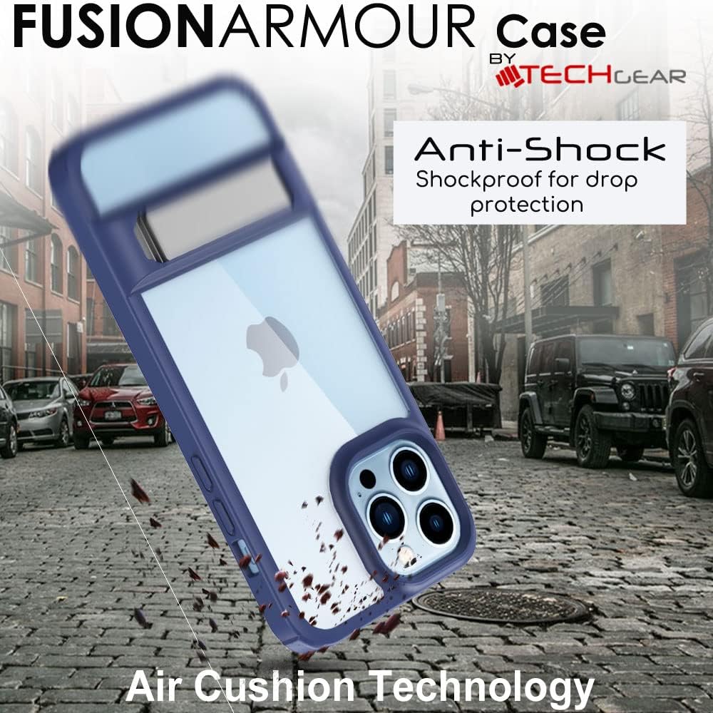 [Fusion Armour Kickstand] Tough Rugged Protective Kickstand Clear Case for Apple iPhone 14 Pro