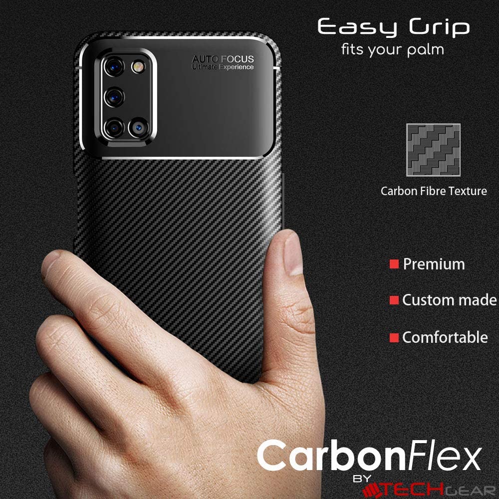 [CarbonFlex Case] Premium Shockproof Soft Slim Cover with Carbon Fibre Effect For Oppo A72 / A52 / A92