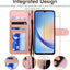 [Wallet Case] Protective Cover with Cash & Card Holder, Stand and Wrist Strap For Samsung A34 5G
