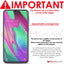 Samsung Galaxy A40 Tempered Glass Screen Protectors