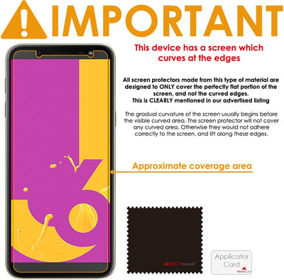 [5 Pack] TECHGEAR Screen Protectors for Galaxy J6 (SM-J600 Series) - Clear Lcd Screen Protectors Cover Guards Compatible with Samsung Galaxy J6 2018