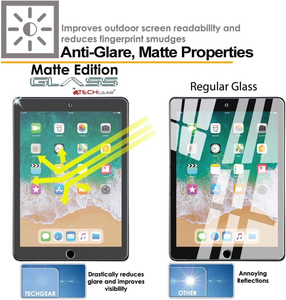 iPad Air 2, Air 9.7", iPad 6 Anti Glare, Matte Tempered Glass Screen Protectors