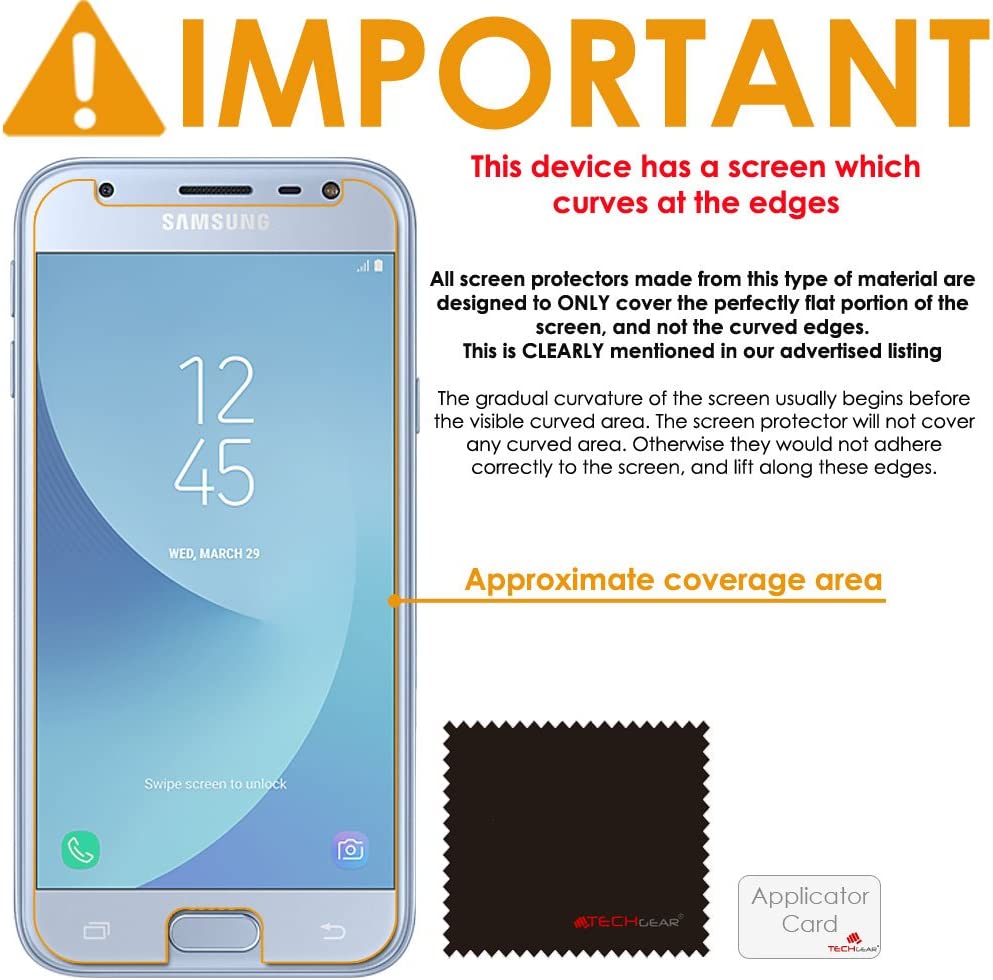 [3 Pack] TECHGEAR Screen Protectors for Galaxy J5 2017 (SM-J530 Series) - Ultra Clear Lcd Screen Protector s [Not for Older Galaxy J5 Models]