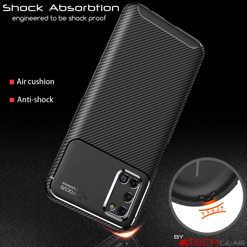 [CarbonFlex Case] Premium Shockproof Soft Slim Cover with Carbon Fibre Effect For Oppo A72 / A52 / A92