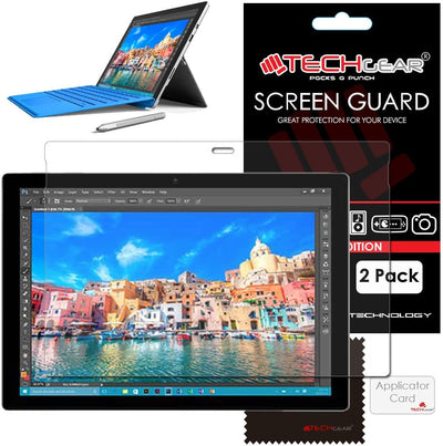 [Pack of 2] TECHGEAR Screen Protectors for Microsoft Surface Pro 6, Pro 2017 & Pro 4 (12.3" screen) - Ultra Clear Screen Protector