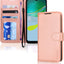 [Wallet Case] Protective Cover with Cash & Card Holder, Stand and Wrist Strap For Motorola Moto E13