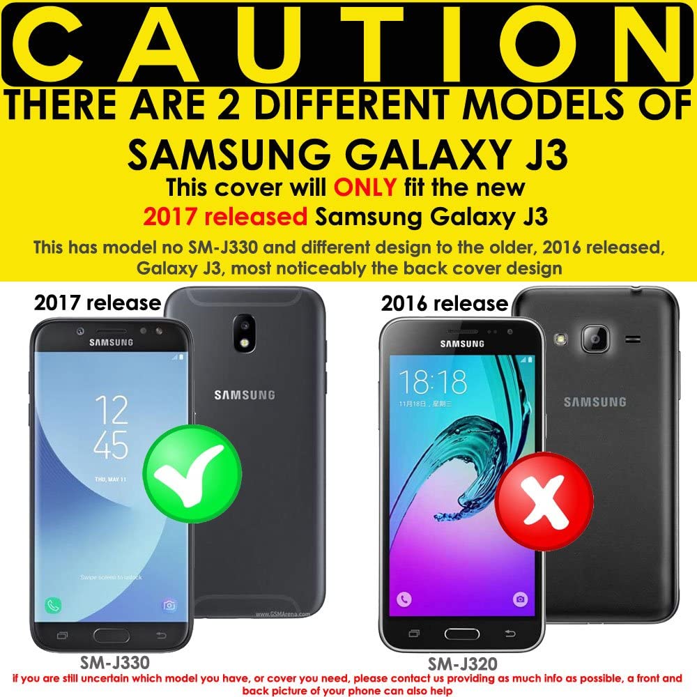 [2 Pack] TECHGEAR GLASS Edition for Galaxy J3 2017 (SM-J330 Series) - Genuine Tempered Glass Screen Protector s Compatible with Samsung Galaxy J3 2017