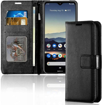 [Wallet Case] Protective Cover with Cash & Card Holder, Stand and Wrist Strap For Nokia 6.2