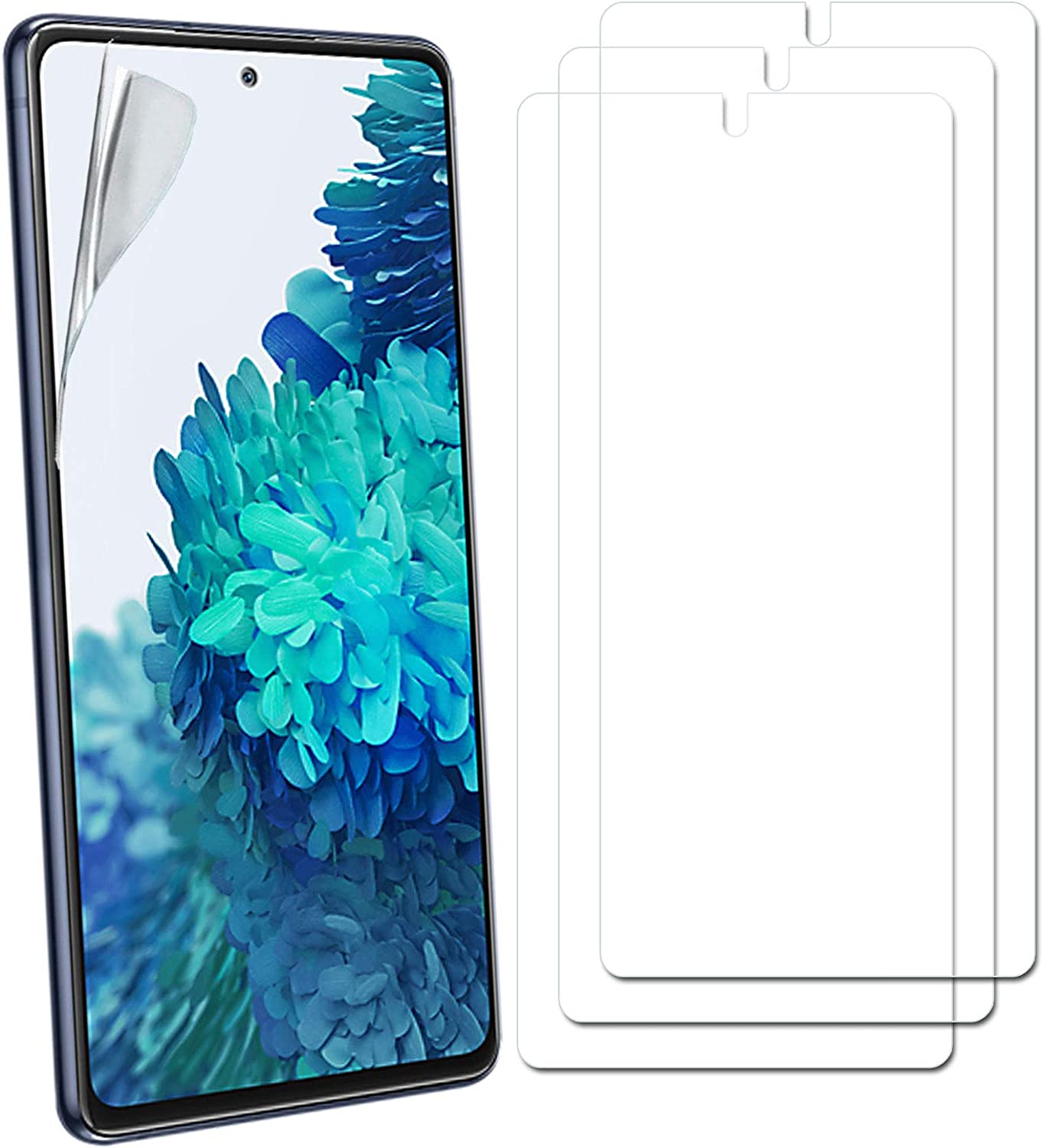 [3 Pack] TECHGEAR Screen Protectors Compatible with Samsung Galaxy S20 FE (S20 Fan Edition), CLEAR LCD Screen Protectors Cover Guards