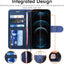 [Wallet Case] Protective Cover with Cash & Card Holder, Stand and Wrist Strap For Apple iPhone 12 Pro Max