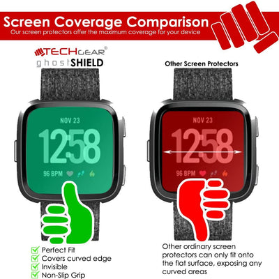 Fitbit Versa Full Coverage TPU Film Screen Protectors