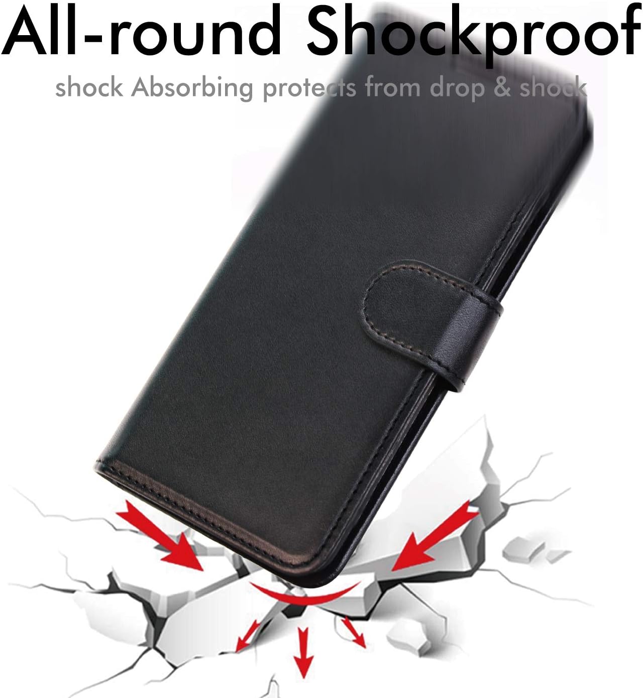 [Wallet Case] Protective Cover with Cash & Card Holder, Stand and Wrist Strap For Samsung Galaxy A02s